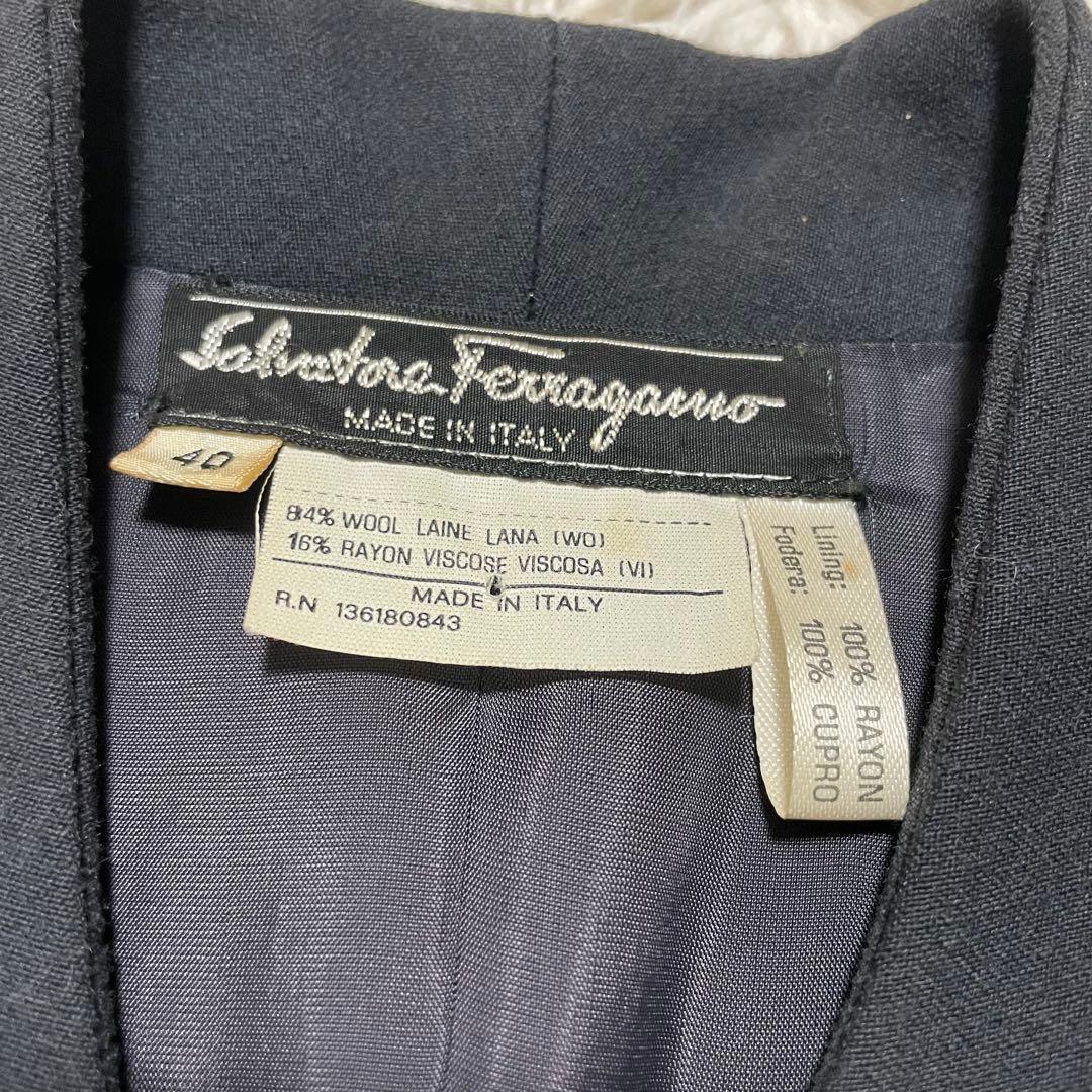 サルヴァトーレ フェラガモ ロングコート レディース 40 グレー