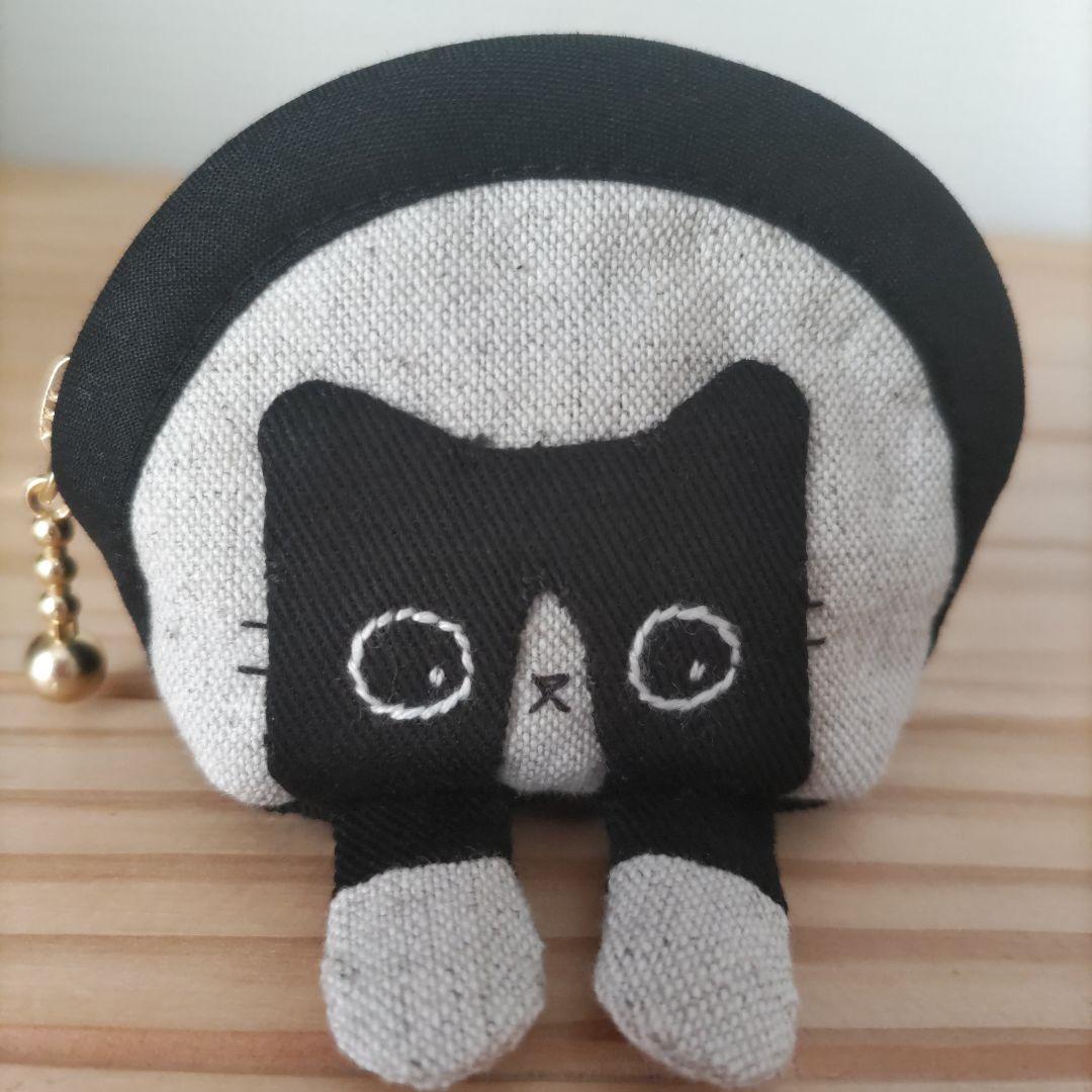 【ひめページ1】ミニミニポーチ☆黒猫、ハチワレ猫