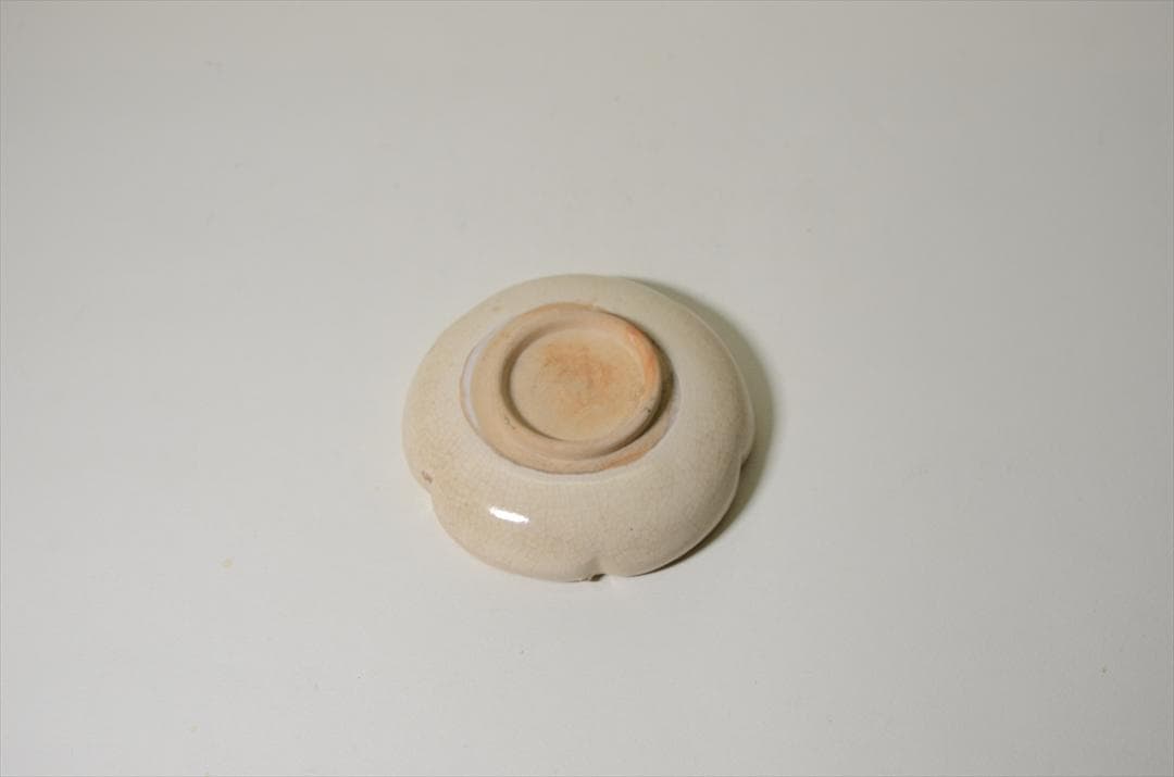 明治時代 京焼 色絵花唐草小皿 骨董品 アンティーク 食器