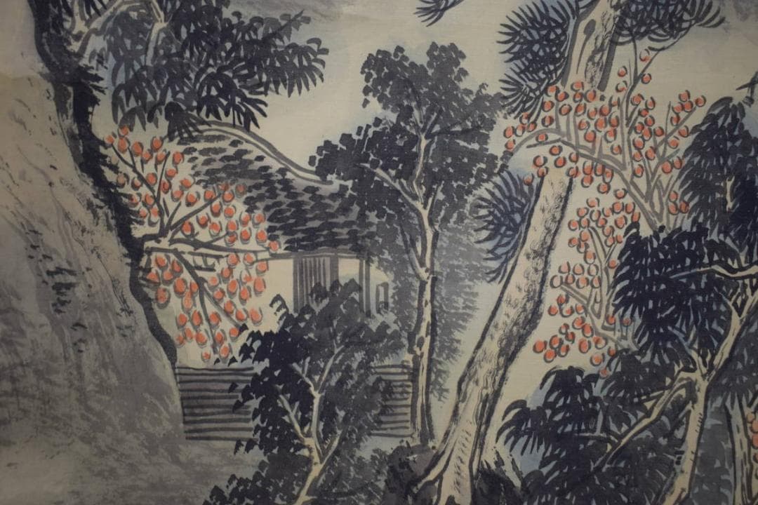 真作/王子輝/山水/人物/牛/画賛/中国画/布袋屋掛軸HJ-9