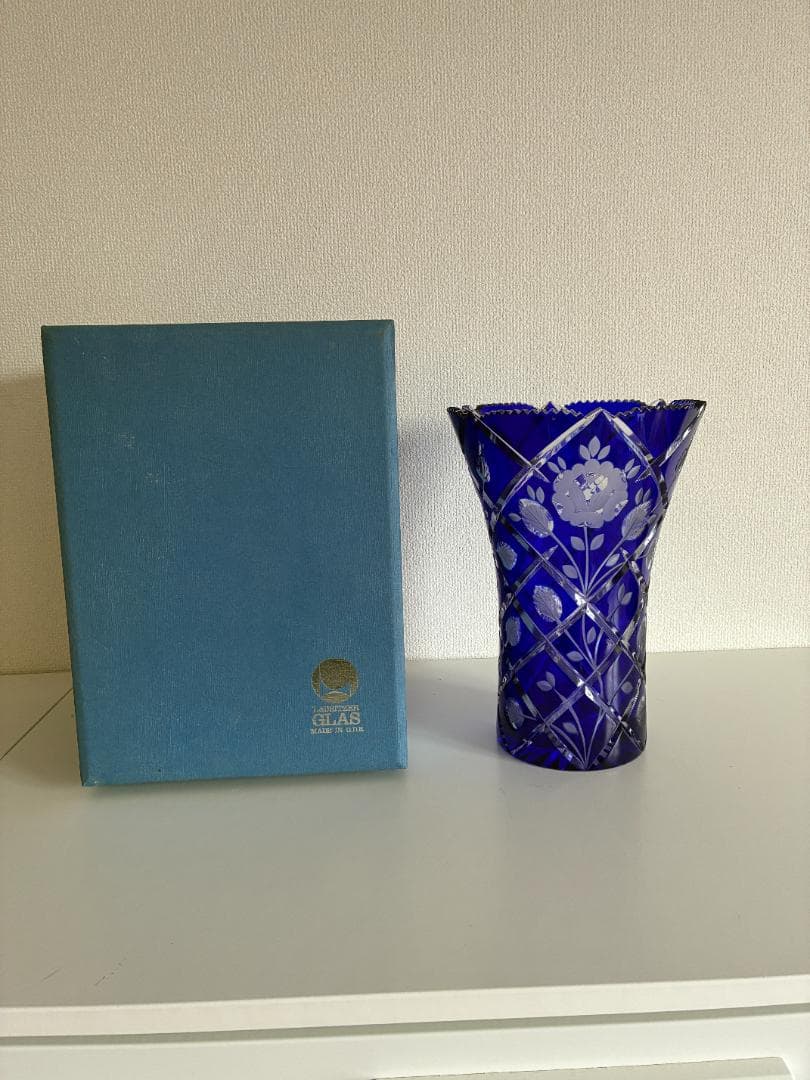 送料込み】切子花瓶 Lausitzer Glas社製(ドイツ)