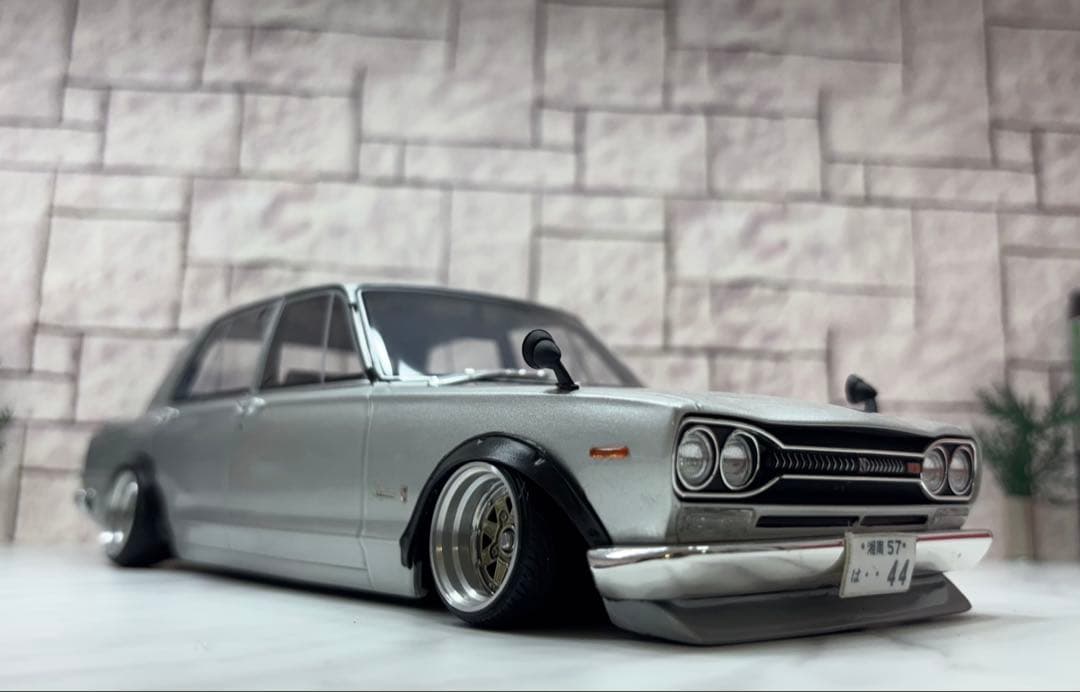 1/18 サムライ　ハコスカ4dr GTR オバフェンMK-Ⅲ深リムカスタム