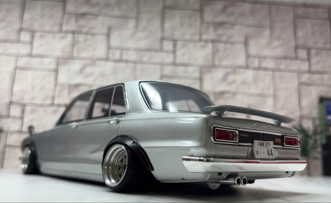 1/18 サムライ　ハコスカ4dr GTR オバフェンMK-Ⅲ深リムカスタム