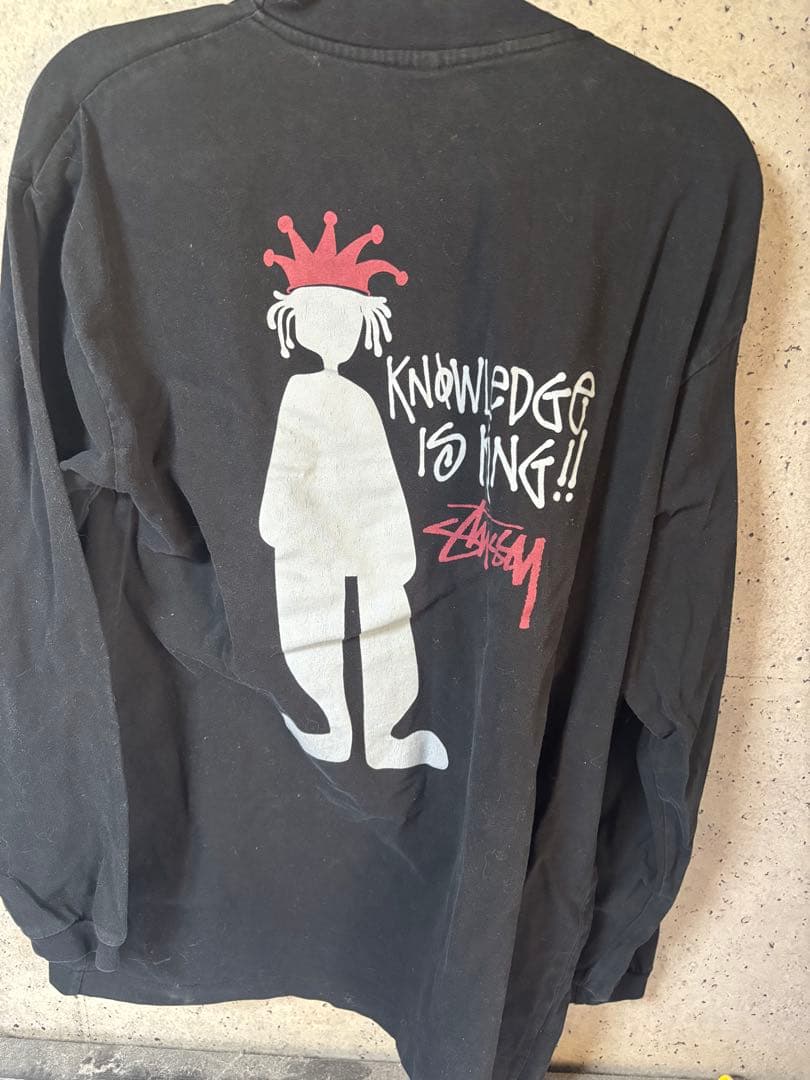 Old Stussy ブラック シャドーマン　ロンT