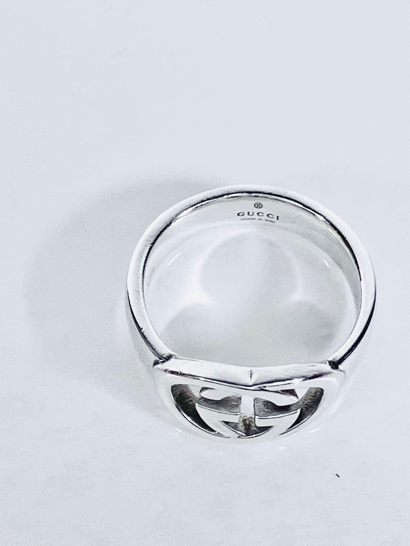 【超美品】GUCCI WGリング13号（実寸12号）指輪 男女兼用 SV925