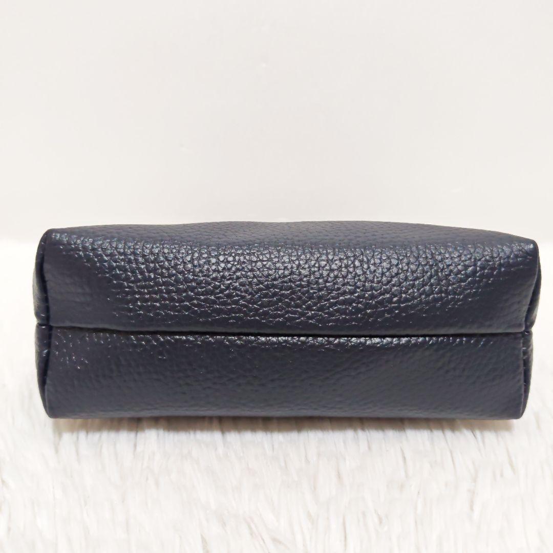 【極美品】キタムラ ショルダーバッグ 2way シュリンクレザー ロゴ刺繍