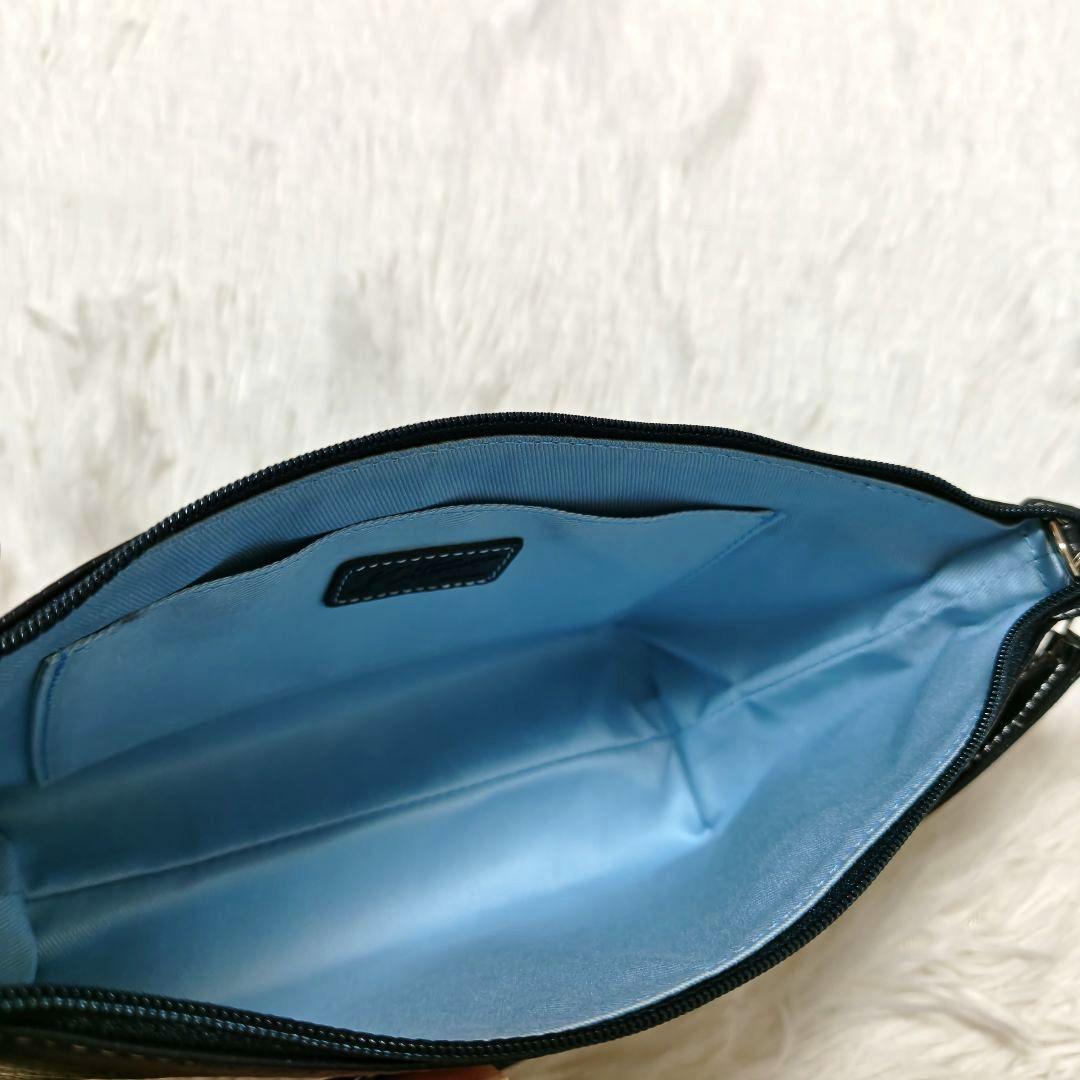 【極美品】キタムラ ショルダーバッグ 2way シュリンクレザー ロゴ刺繍