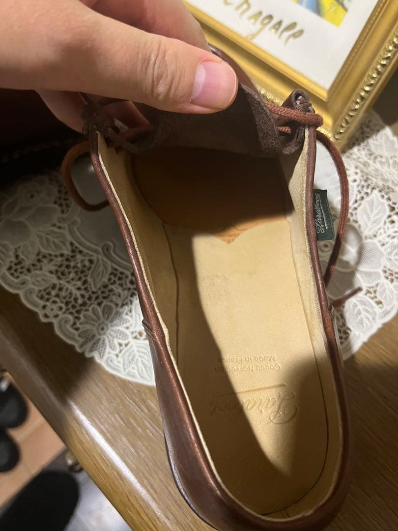 【美品】パラブーツ ミカエル 40.5 マロン レザー チロリアンシューズ