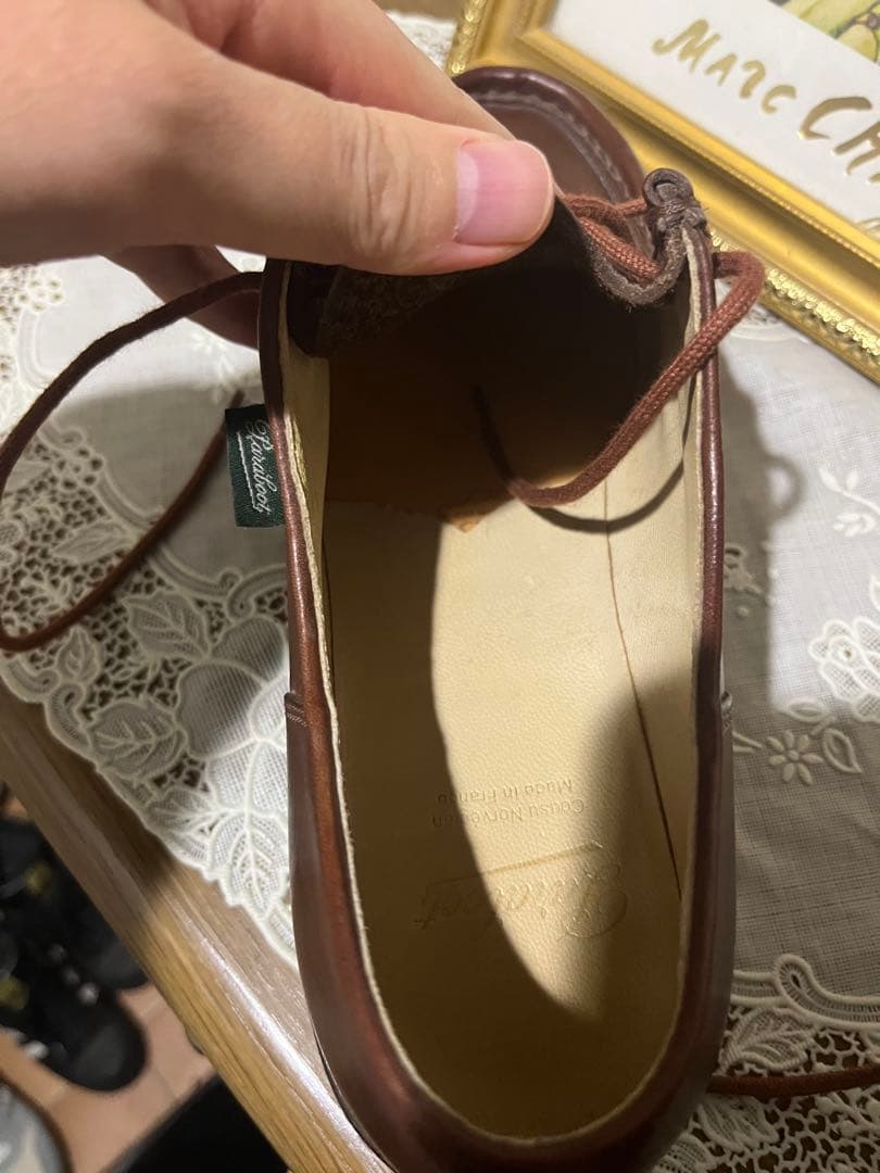 【美品】パラブーツ ミカエル 40.5 マロン レザー チロリアンシューズ