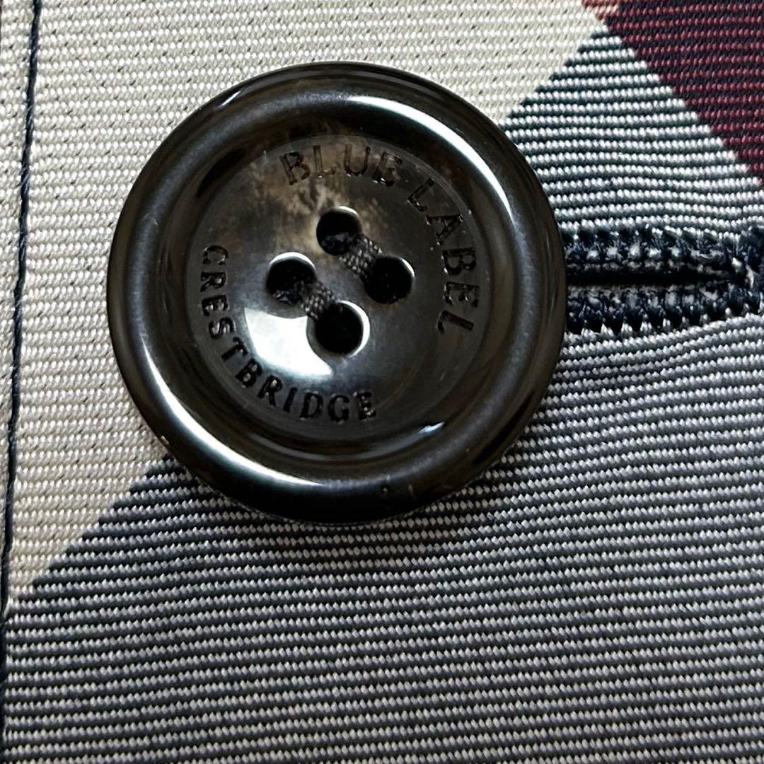 新品ブルーレーベル　ベージュクレストブリッジチェックリバーシブルスカート　36