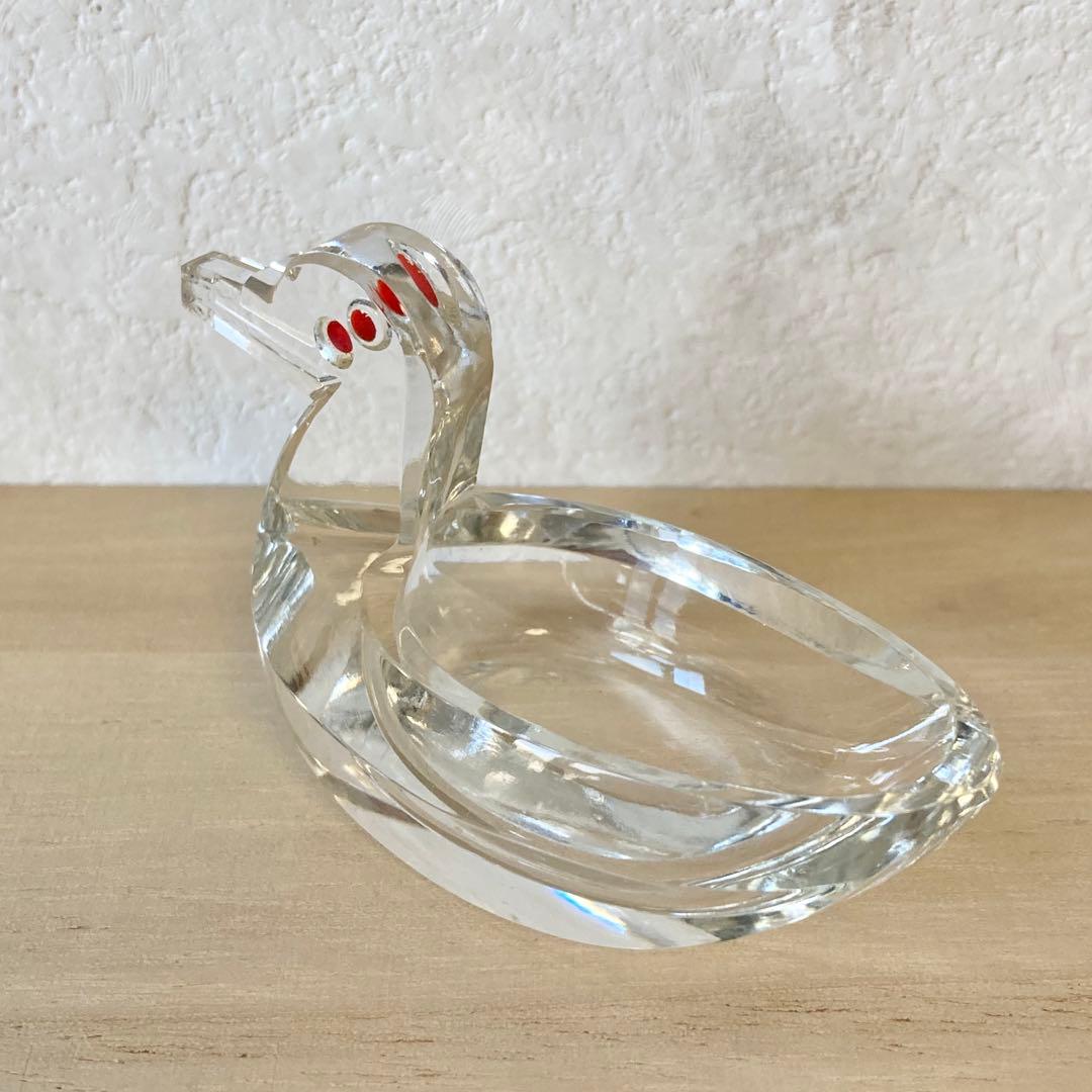 クリスタルガラス バード モダン デザイン 北欧 鳥 ガラス ヴィンテージ