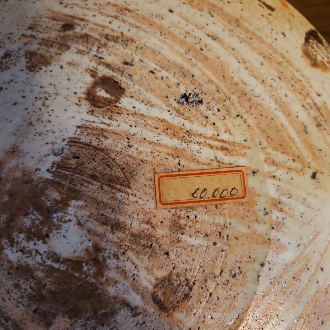 慶應 江戸後期 絵瀬戸 鉄絵 石皿 秋草行灯皿 油皿