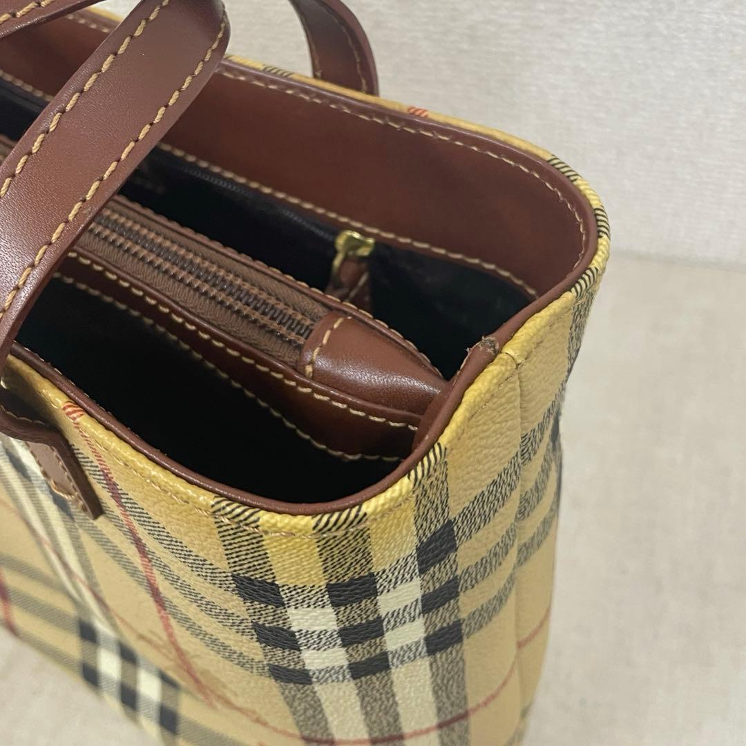 【N】BURBERRY バーバリー ノバチェック ハンドバッグ