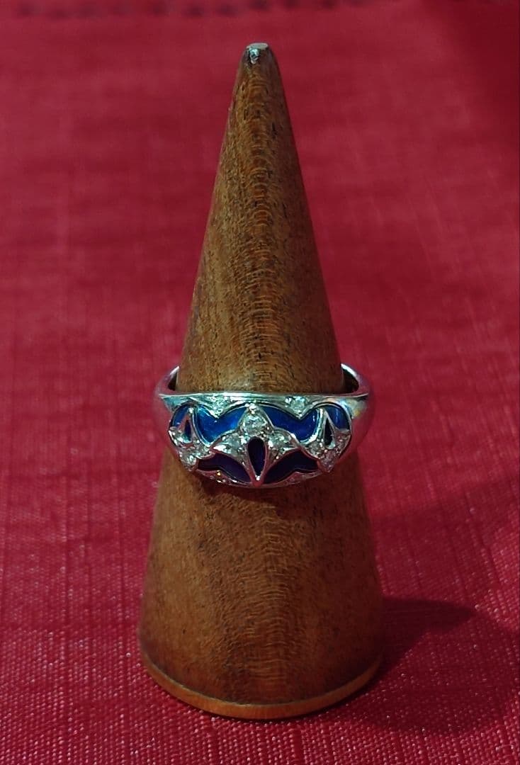 ペンダントトップ&リングセット✦七宝焼&ダイヤモンド✦デザイナーズ