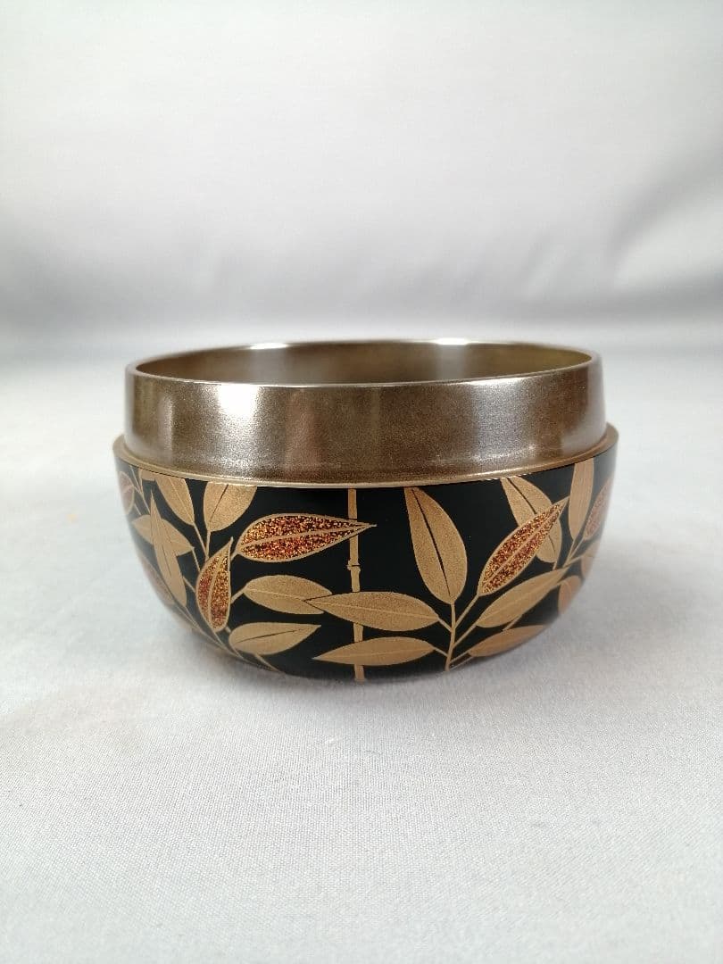 茶事具】村田宗覚造 惺斎好写し笹蒔絵棗 漆器 棗295