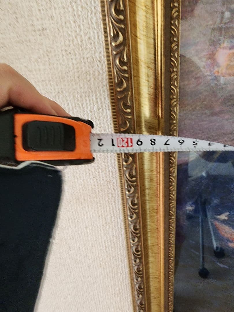 天使の絵画 金色のフレーム付き