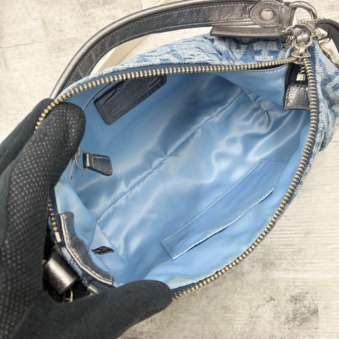 ✨稀少✨美品✨コーチ　ポピー　セミショルダーバッグ　2way ロゴ　デニム