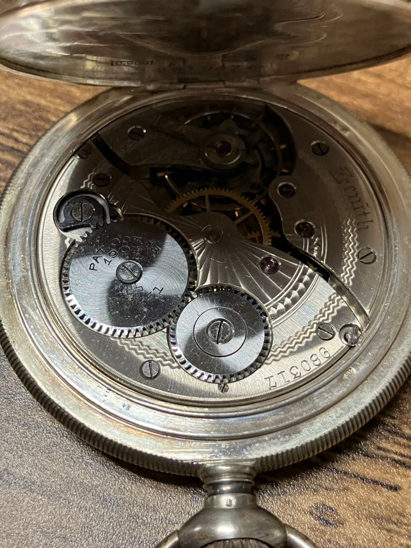 EF798 ブルブラント ゼニス 銀無垢 懐中時計【1】