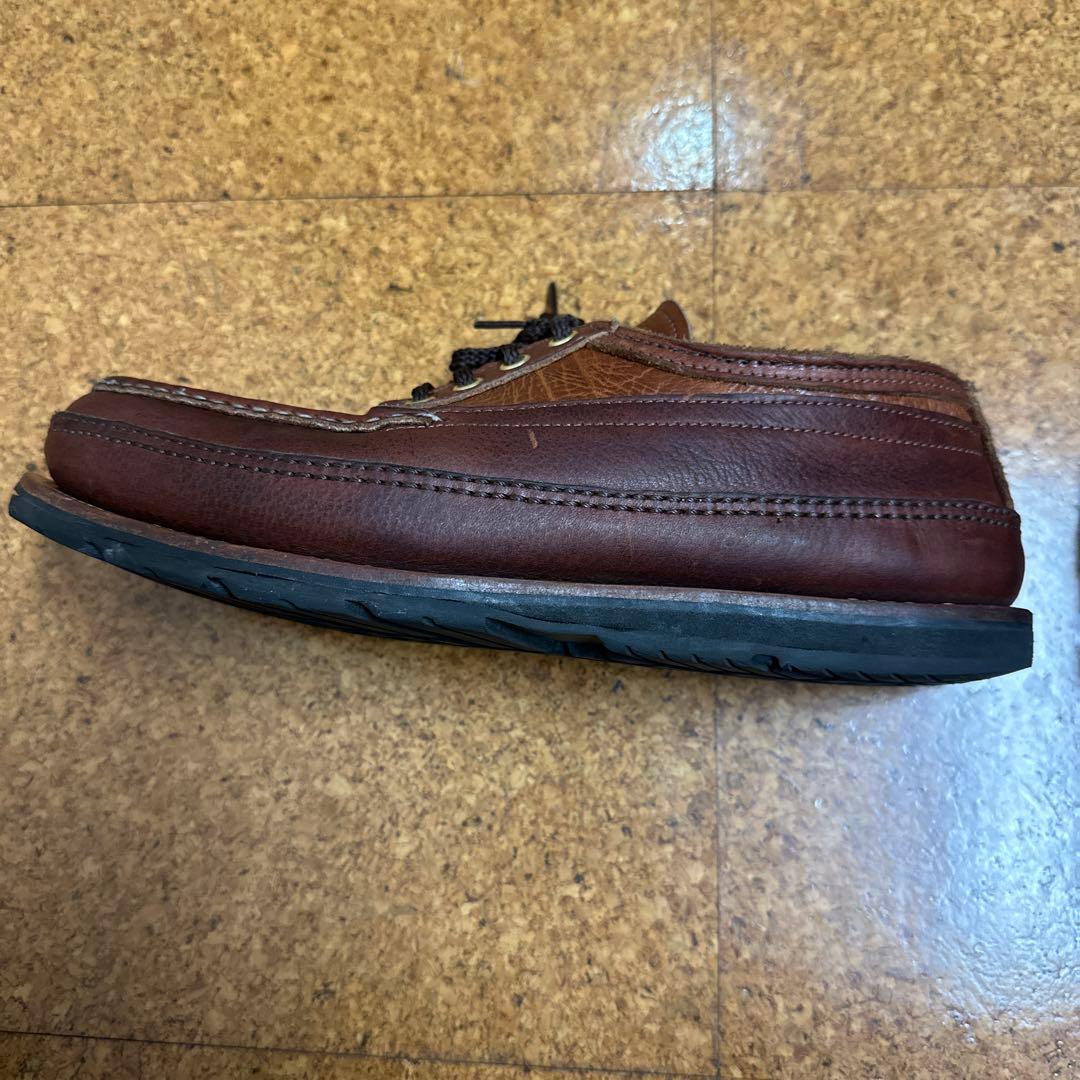 RUSSELLブラウン レザー モカシンシューズ