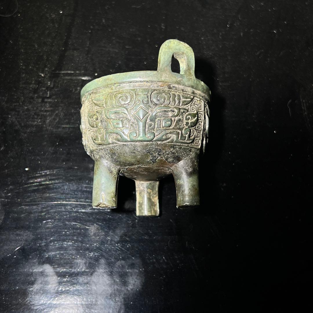 骨董品】中国西周時代 饕餮紋青銅鼎