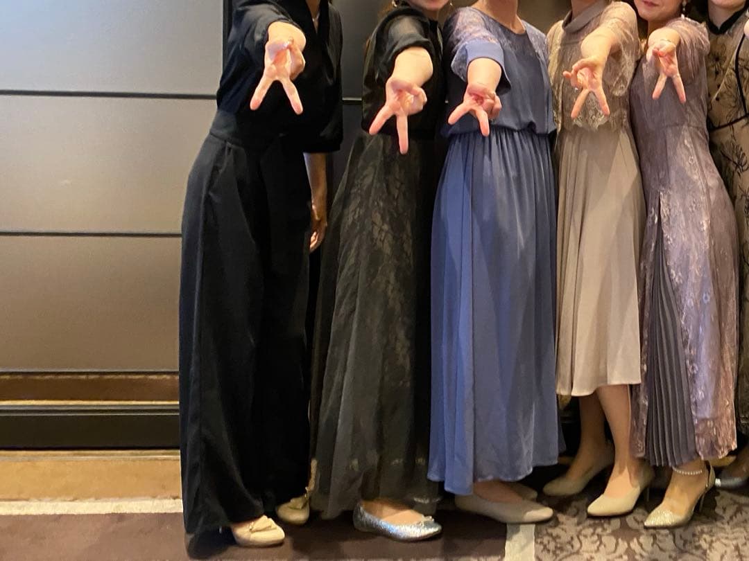 Leja レースパーティードレス Mサイズ leja パーティードレス グレー