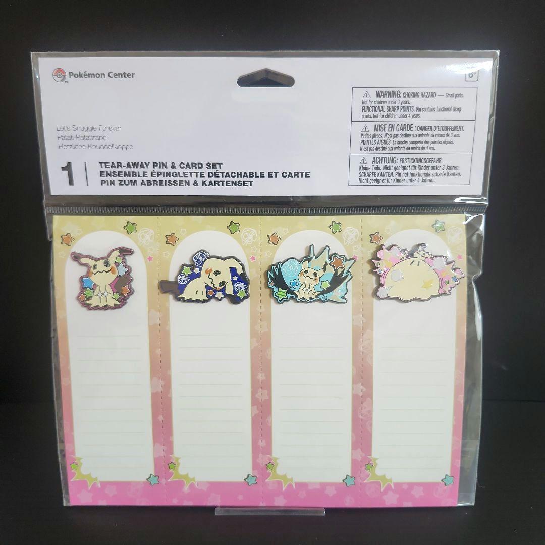 海外ポケモンセンター ミミッキュ ピン&カード 4pins メッセージカード