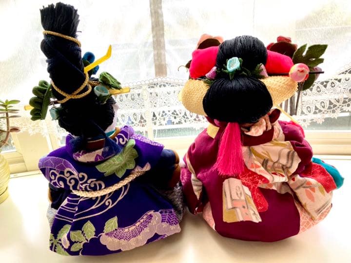 創作人形 ぶす姫 ブス姫 ハンドメイド 古布 縮緬 錦紗 被布を着たぶすっ