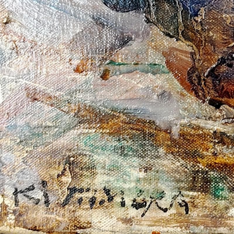 ☆喜多村 知☆「葡萄」油絵　◇新文展特選◇