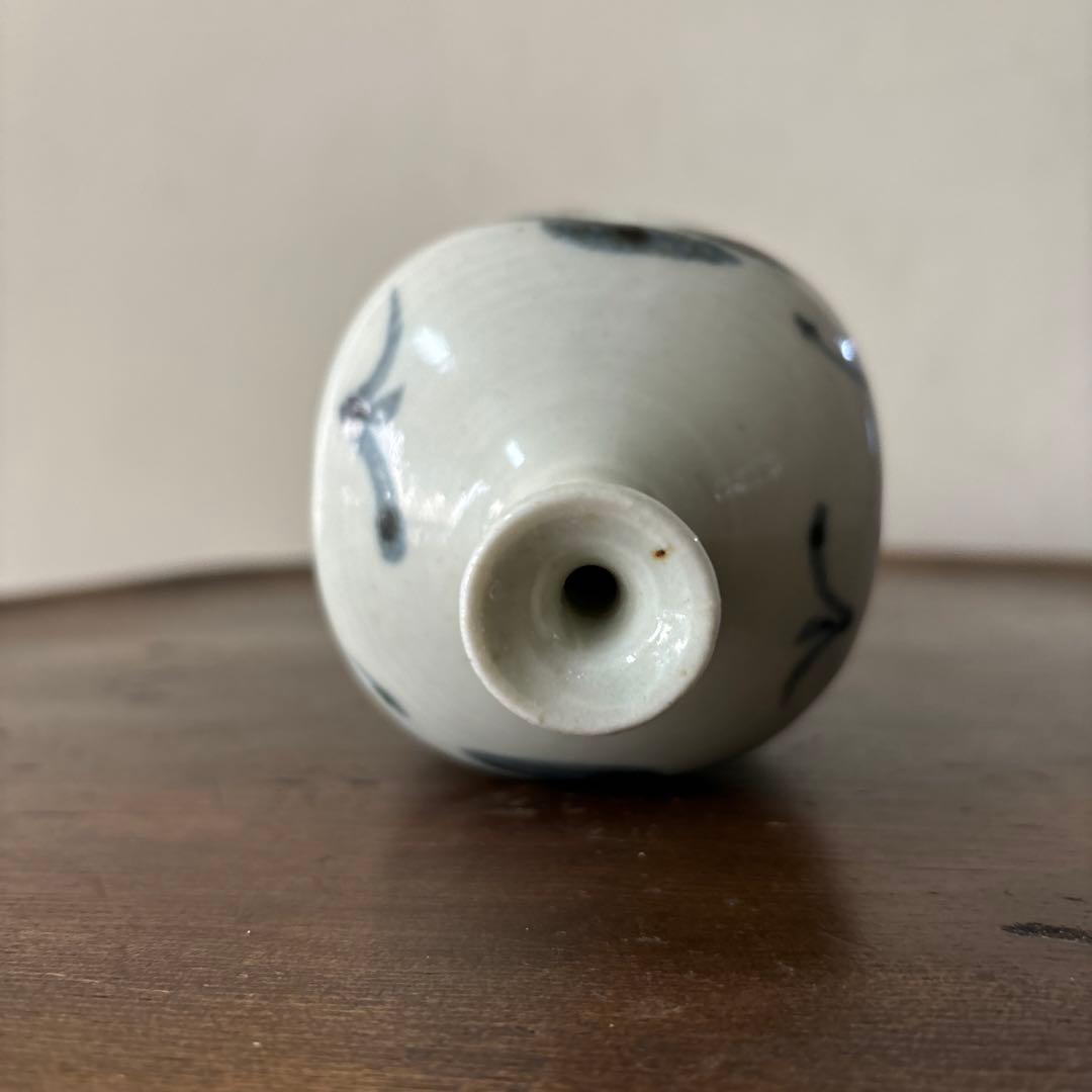 古伊万里 平戸 染付阿古陀徳利 三川内焼 花器 古道具 アンティーク 検:李