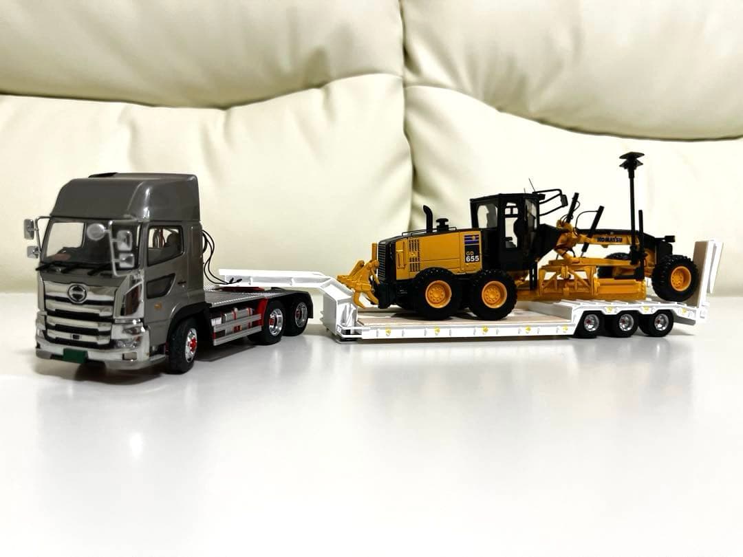 1/50 3軸低床トレーラー自動あゆみ　ケンクラフト プロフィア 用　重機　建機