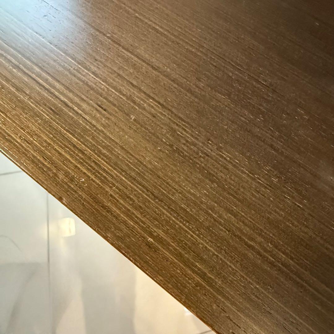 イタリア製 90年代ヴィンテージ 半円形デスク ミシン足と本革PCデスク