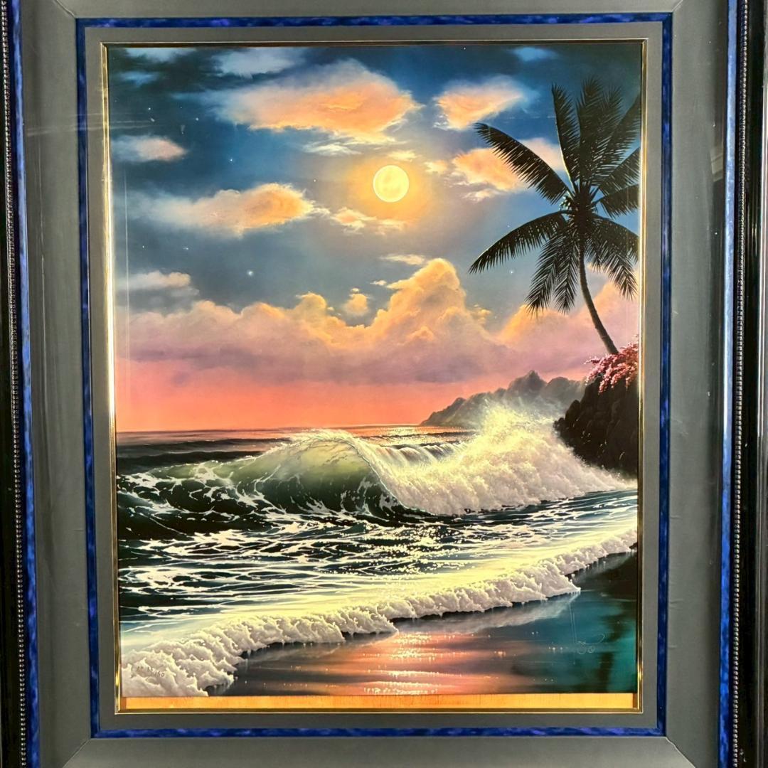 ジョン・アルホーグ「ルナ・シーズ」シルクスクリーン手彩色 大作 直筆