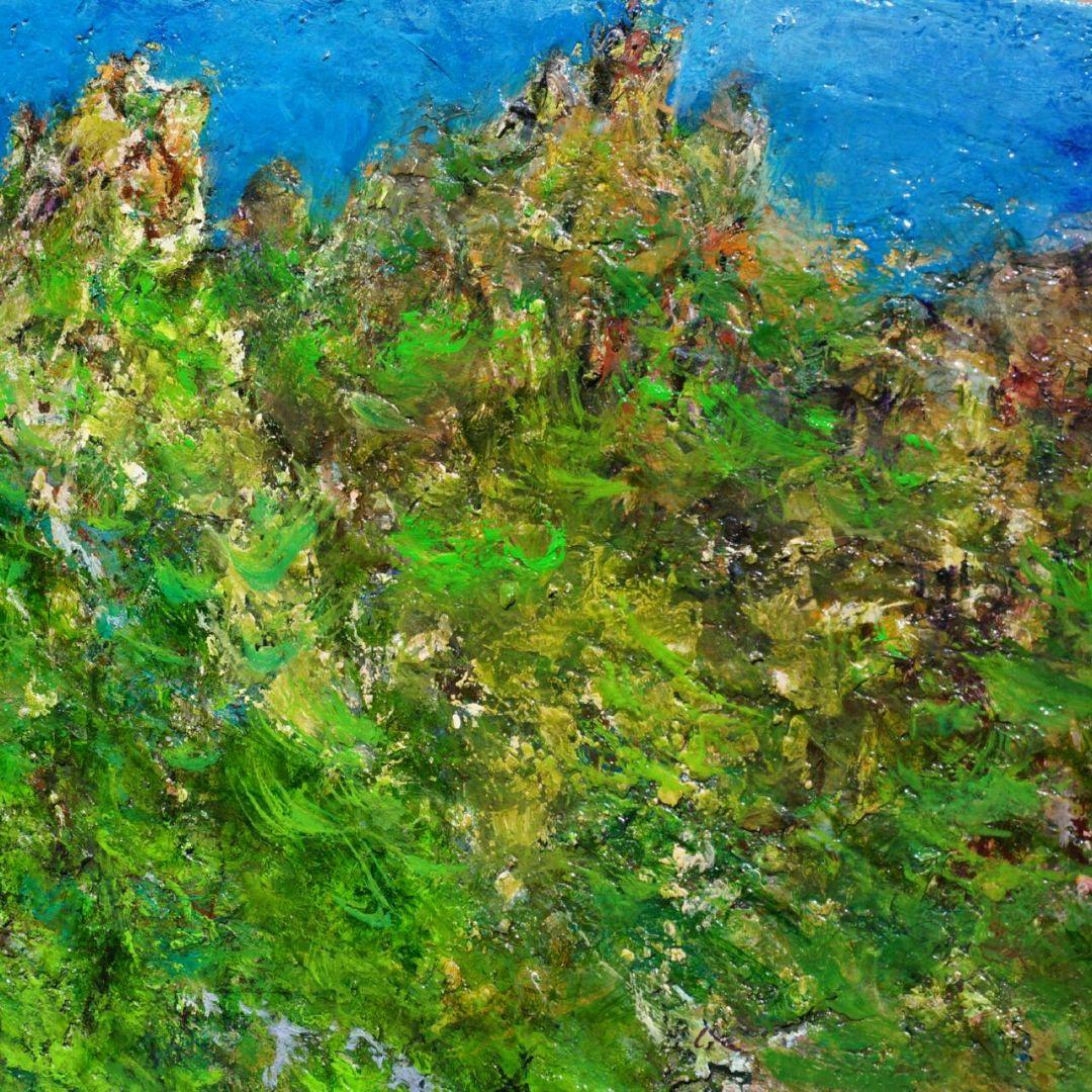 「山」 大きな絵画 油絵 F50号 風景画 迫力