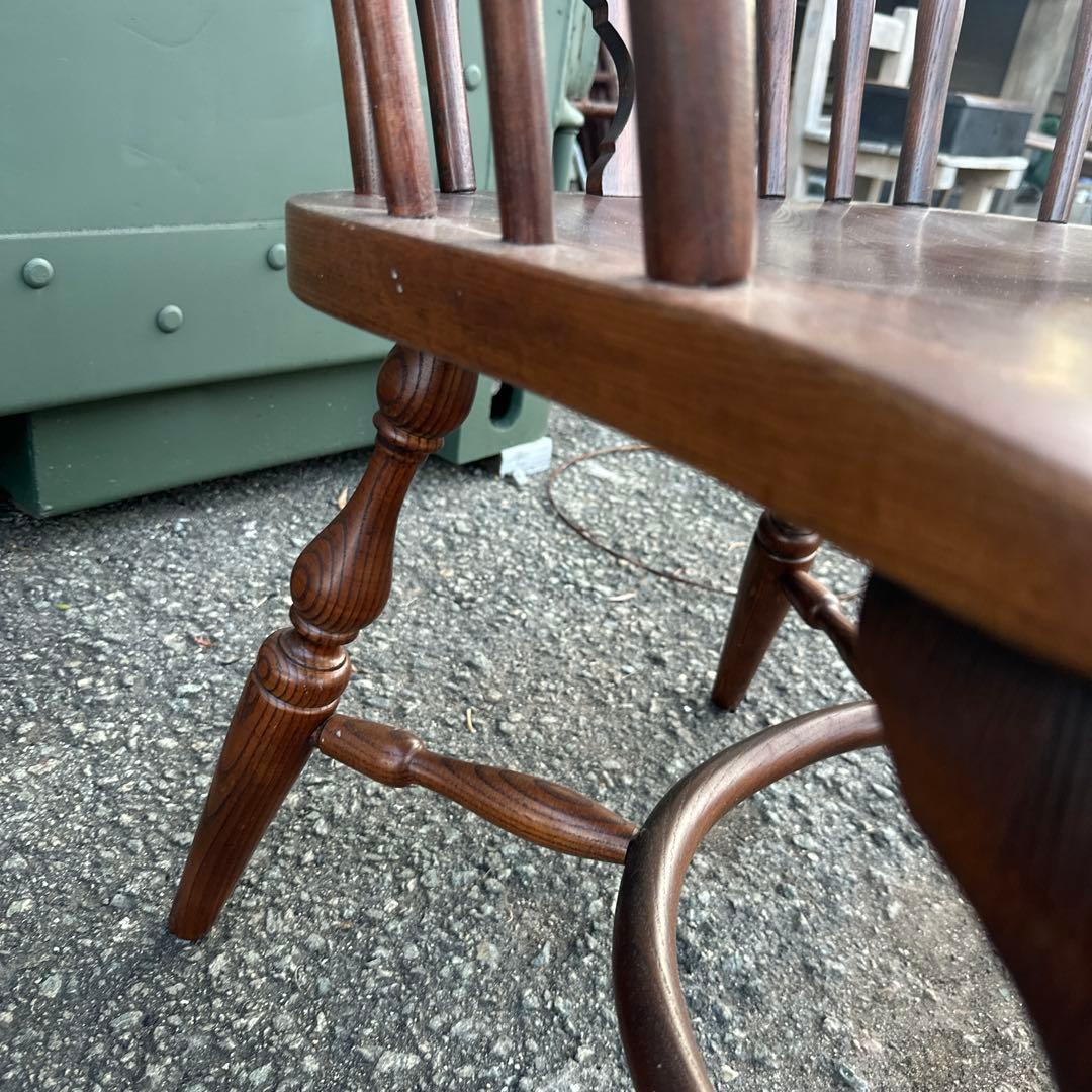 豪邸発掘品‼️木製スピンドルバックチェア アームチェアヴィンテージ