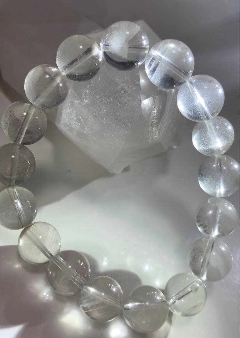 ★maxim★ ホワイト千層ファントム水晶　ブレスレット
