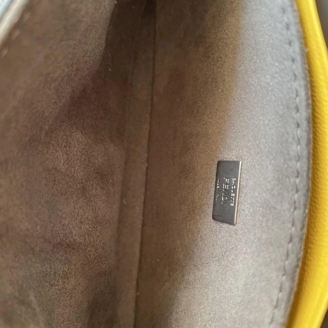 FENDI フェンディ　マイクロバゲット イエロー　シルバー金具　新品難あり