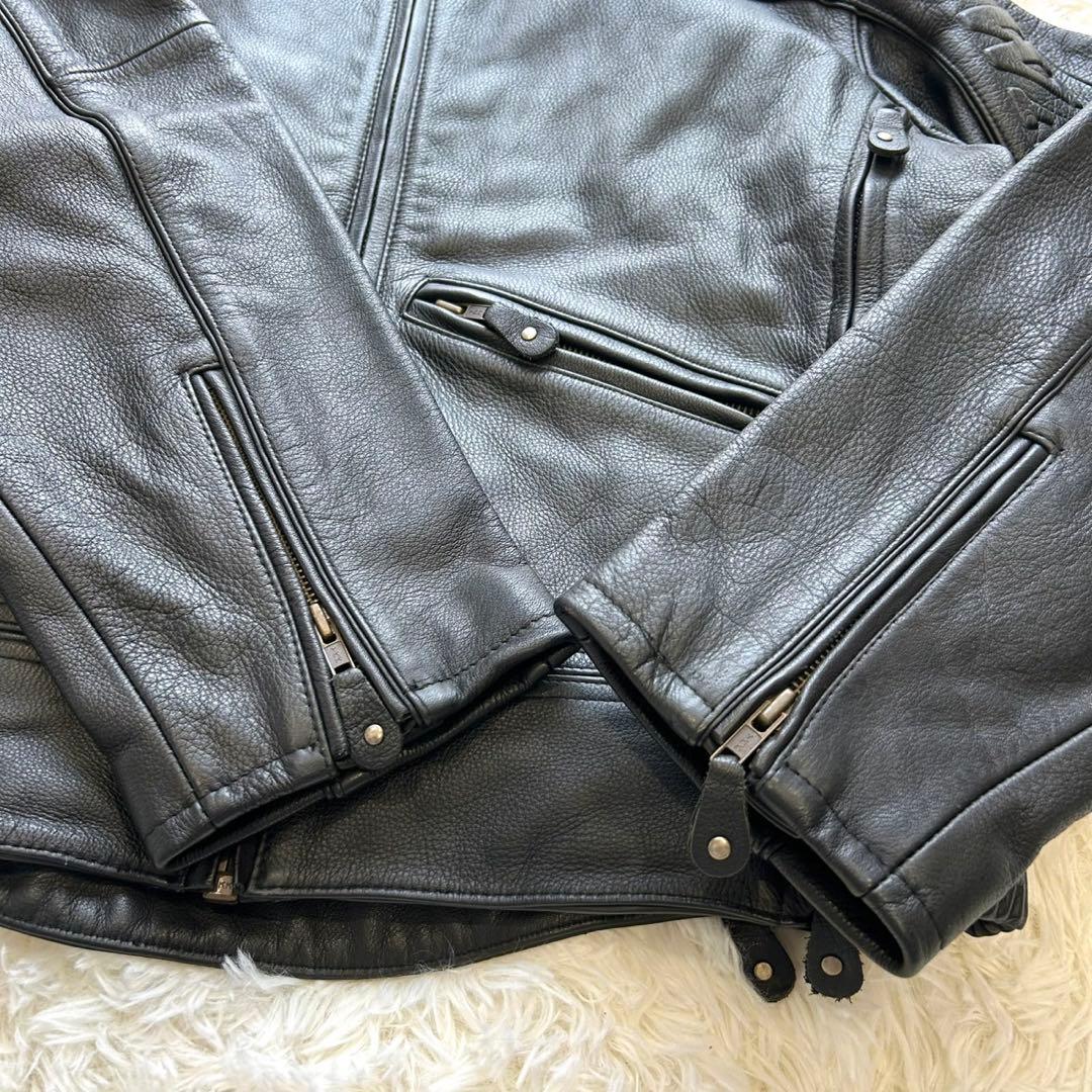 美品】矢沢永吉 E.YAZAWA シングルライダース レザージャケット L