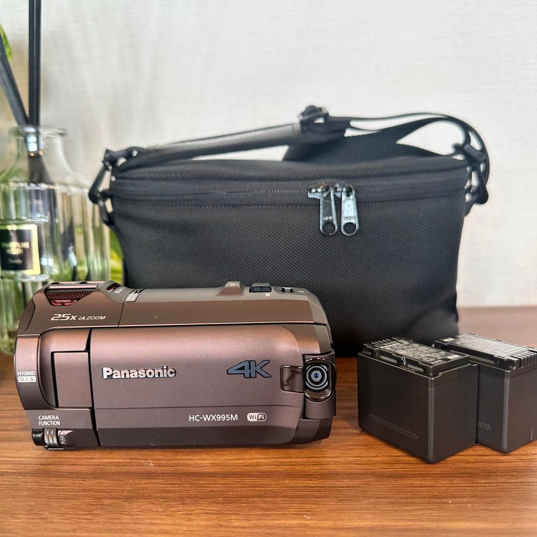 Panasonic HC-WX995M 4Kビデオカメラ　新品　バッテリー2個付