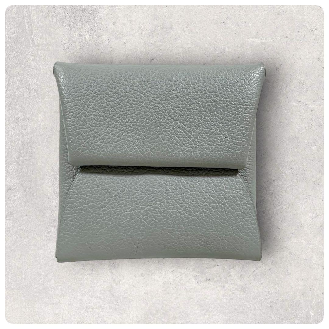 極美品✨HERMES エルメス バスティア 本革 ケース 小銭入れ グレー