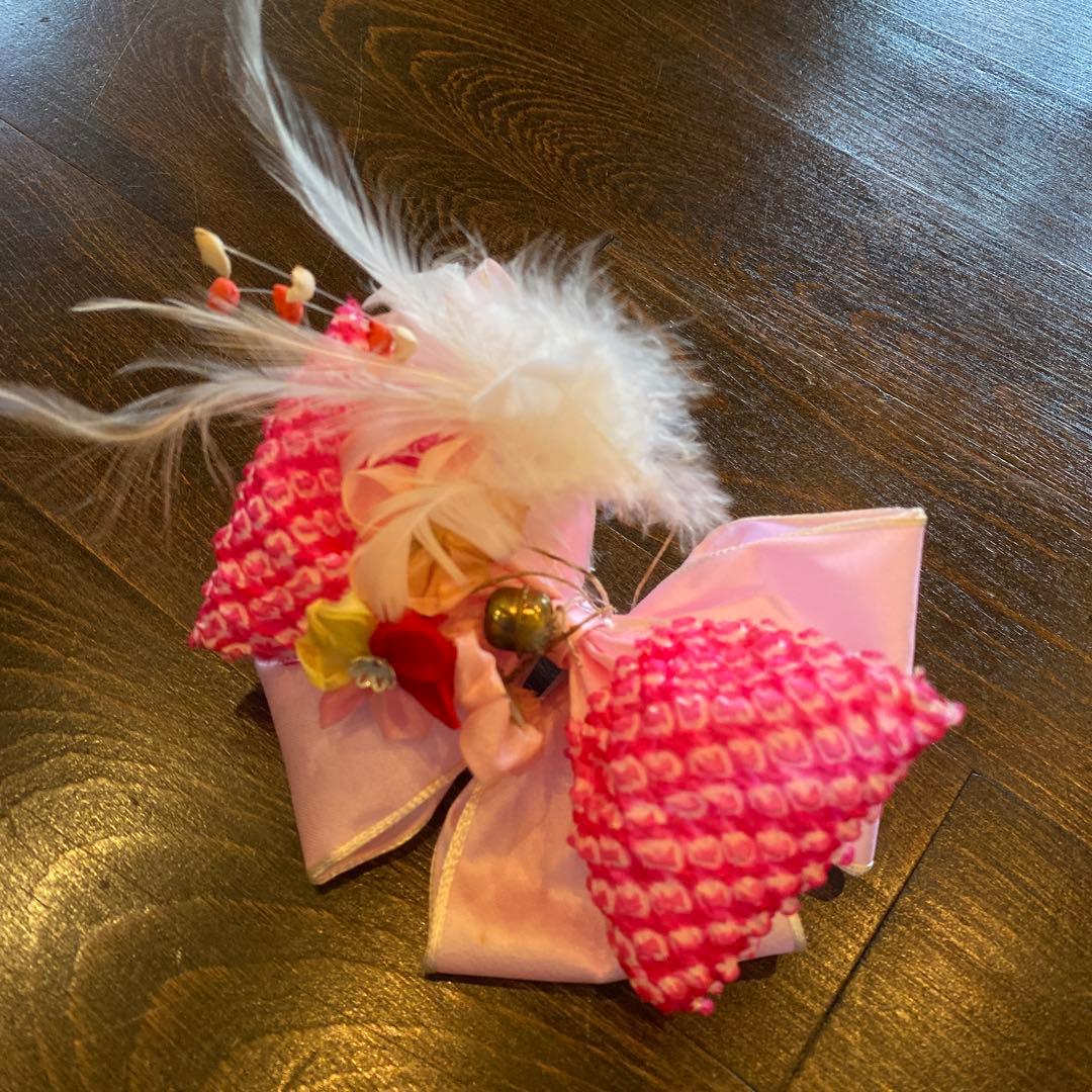 アンティーク 七五三 三歳 着物 被布 小物一式 フルセット 赤 鶴 正絹