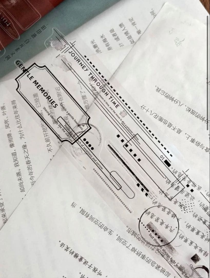 PET 旧印记 ダイカット加工 5cm×6m 海外マスキングテープ 英字