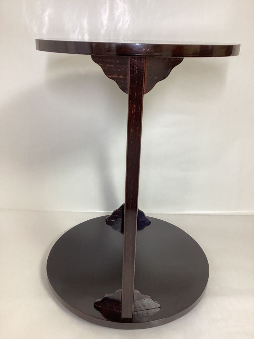 丸卓 溜塗 啄斎好 紙箱入 洗浄済 茶道具 古物品