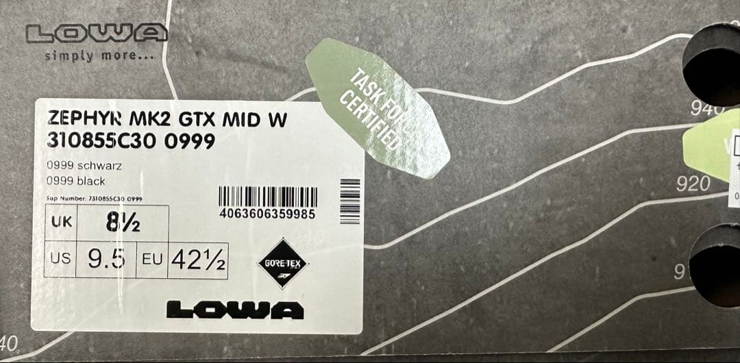 LOWA ゼファーMK2 GTX WXL UK8.5 26.9cm