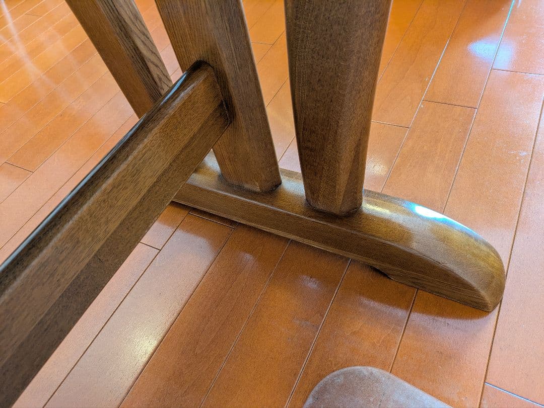 美品　旧大塚家具 木製オーバルダイニングテーブル 165×90×70 cm