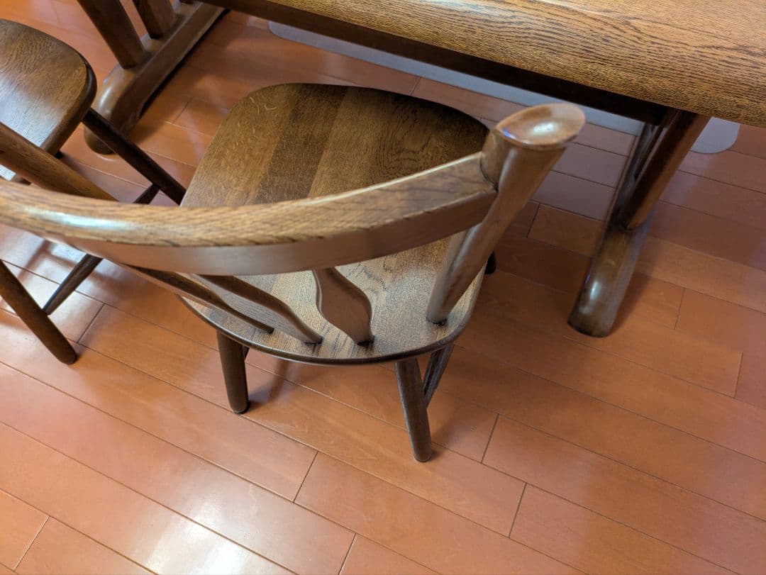 美品　旧大塚家具 木製オーバルダイニングテーブル 165×90×70 cm