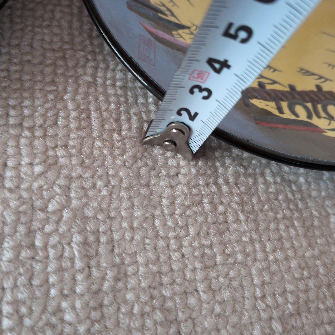 金地　金魚・猪苗代湖デザイン　金色小皿　8枚セット