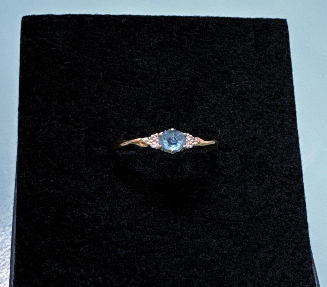 NOIR DE POUPEE K10 ロンドンブルートパーズ リング　#11