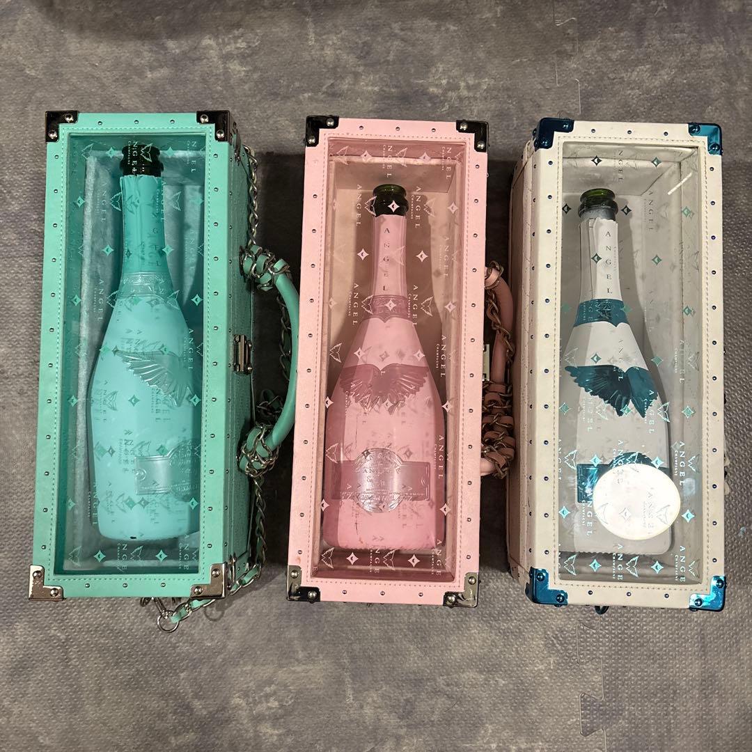 エンジェル シャンパン ケースと空きボトル3セット エンジェル