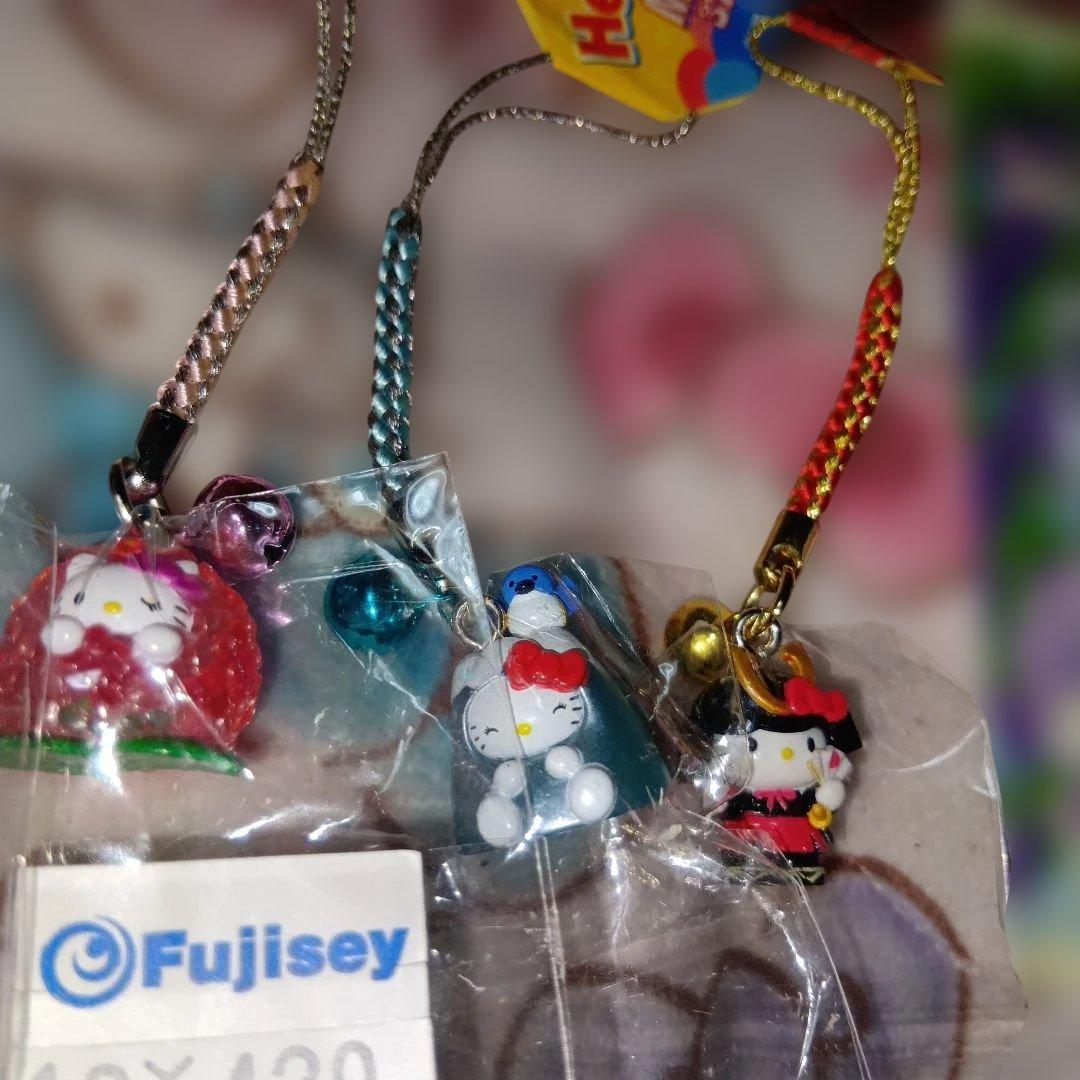 ハローキティ根付とファスナーマスコット11個セットまとめ売り2000〜2005