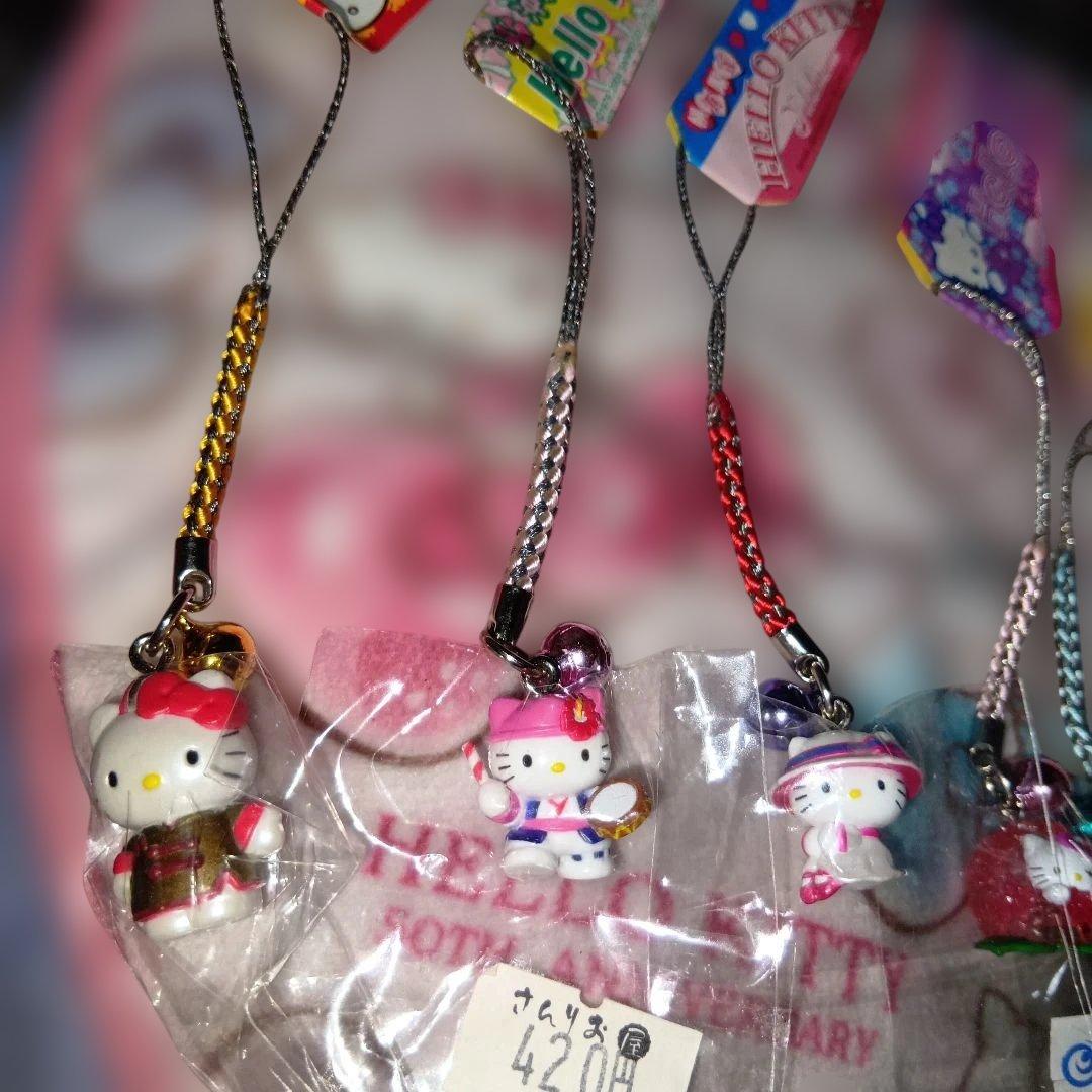 ハローキティ根付とファスナーマスコット11個セットまとめ売り2000〜2005